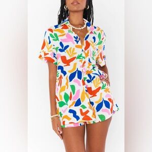 NWT Revolve Show me your MuMu Mikey Button Down Cotton Women’s Shirt Size Medium